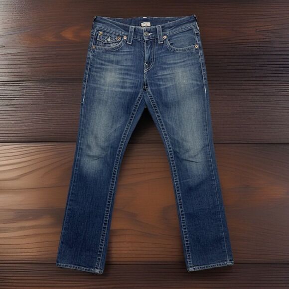 Vintage True Religion Ricky Jeans Made in USA Size 30 Y2K Straight Leg - Picture 1 of 2
